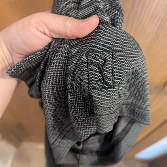 PGA Tour Golf Athletic Fit Polo Short Sleeve Shirt Gray/Black Men's SIze XL - Picture 4 of 4